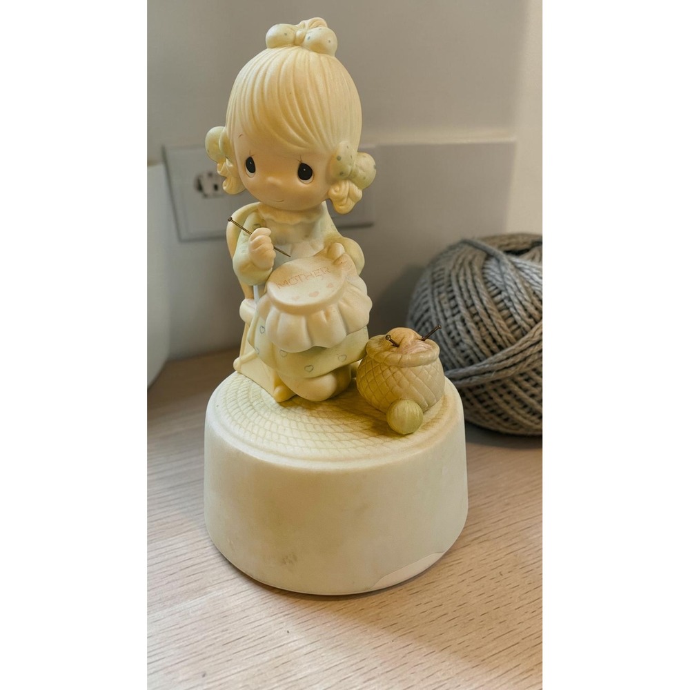 Precious Moments Mother Sew Dear Music Box‎ Figurine Collectible